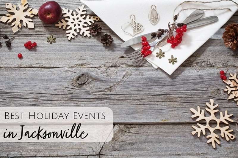a graphic with winter holiday decorations